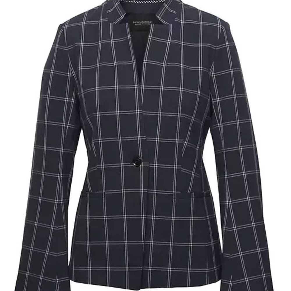 Banana Republic Machine-Washable Inverted Collar Blazer Size 4